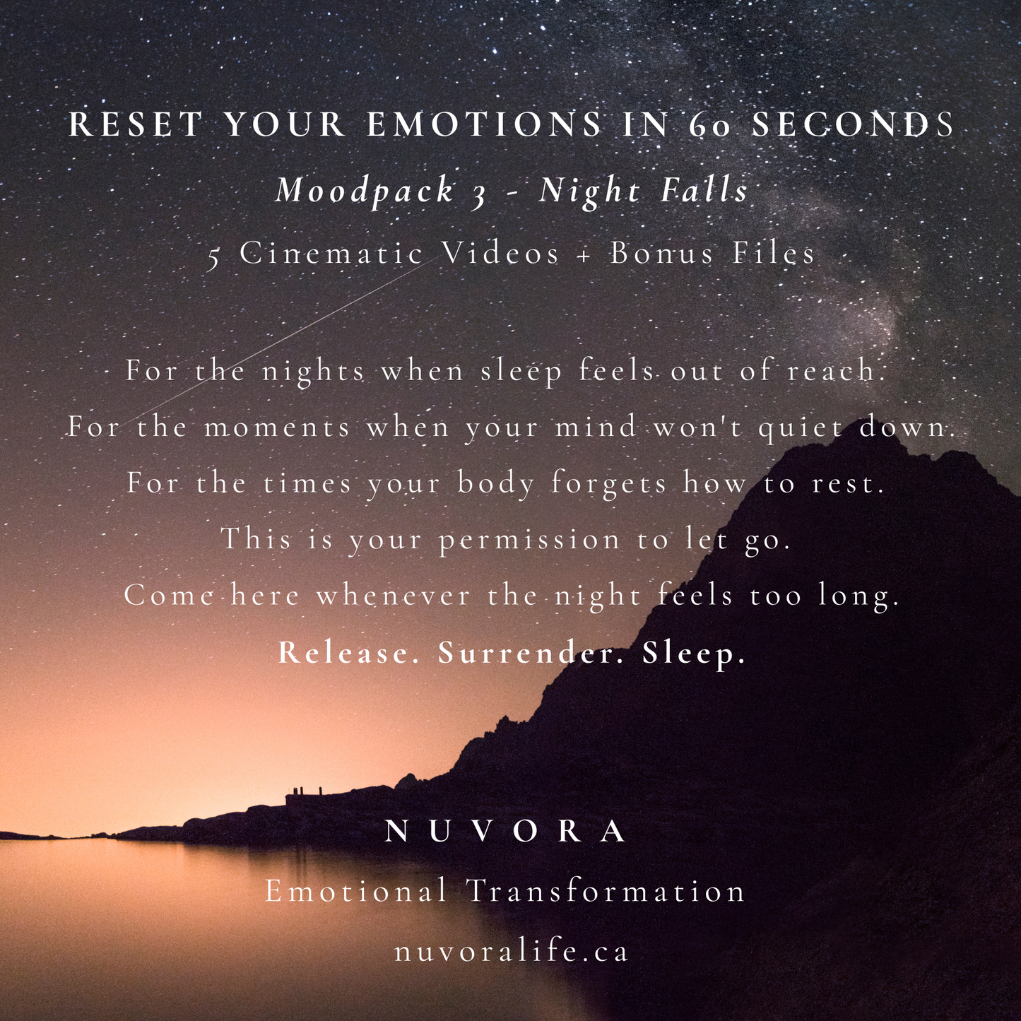 Night Falls - Moodpack 3 - Sleep and Deep Rest Videos